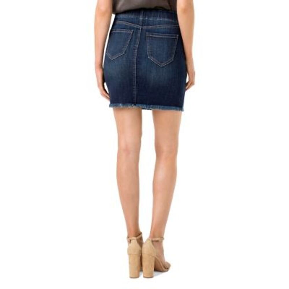 NWT Liverpool Pencil Blue Denim Pull On Skirt Size 10/30 - Picture 3 of 4